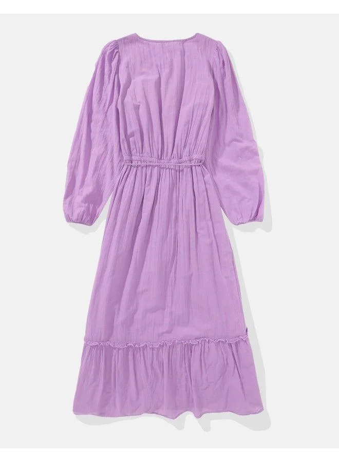 American Eagle Lilac Cotton Midi Dress