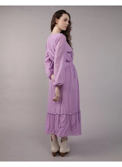 American Eagle AE Long-Sleeve Button-Up Midi Dress  - Image 2