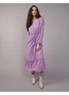 American Eagle AE Long-Sleeve Button-Up Midi Dress  - Image 1