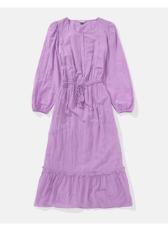 American Eagle AE Long-Sleeve Button-Up Midi Dress  - Image 4