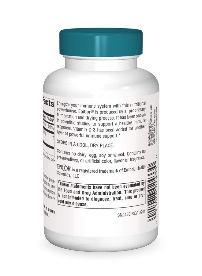 Source Naturals Wellness Epicor With Vitamin D3 For Heightened Immune Defense 60 Capsules - Image 3