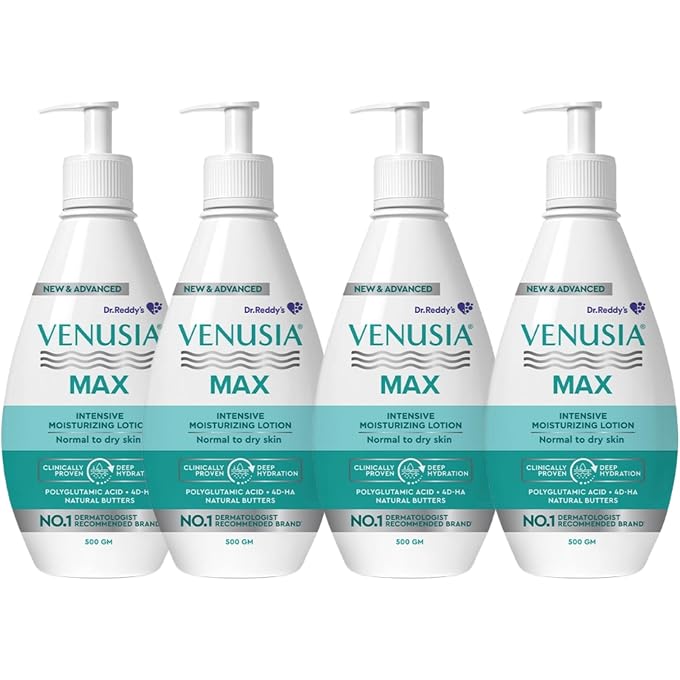 Venusia Max Intensive Moisturizing Lotion For Everyday Use, 500 g x Pack of 4 - Image 1