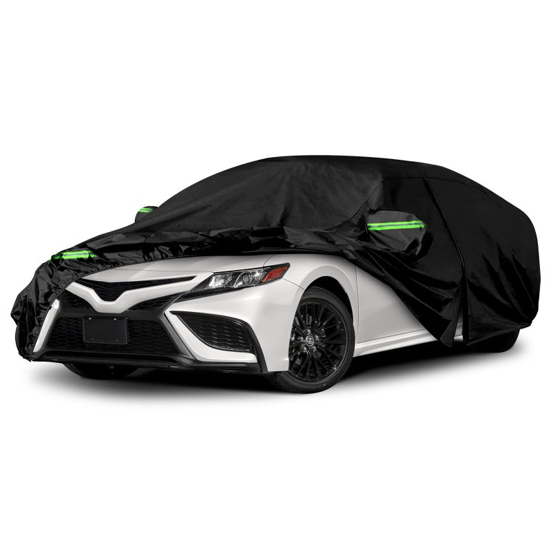 SPORTULI Waterproof Car Covers Replace for 2007-2025 Toyota Camry, 6 Layers All Weather Custom-fit Car Cover with Zipper Door & Windproof Bands for Snow Rain Dust Hail Protection - Image 1