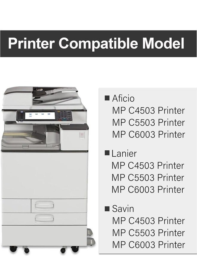 RICOH Genuine Ricoh Savin Lanier Toner Set (4 Pack, 1BK/1C/1M/1Y) - Lovn 841849 841852 841851 841850 Toner Cartridge for Use Ricoh Aficio/Lanier/Savin MP C4503 MP C5503 MP C6003 Printer - Image 4