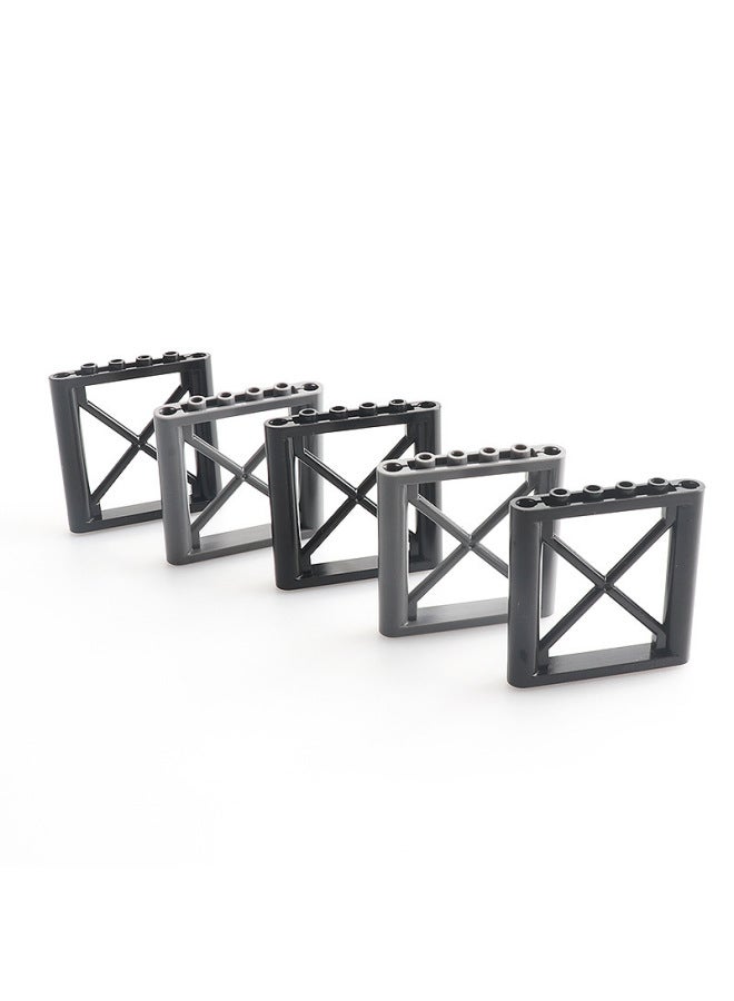 MOC Small Particle 1x 6x 5 Pillar Frame Compatible With Lego 64448 Building Blocks DIY Assembled Wall Accessories-Color:Pillar Stand Black One  - Image 4