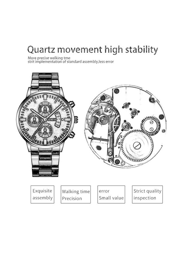 Geneva Men's Fashion Style Quartz Analog Watch - Image 2