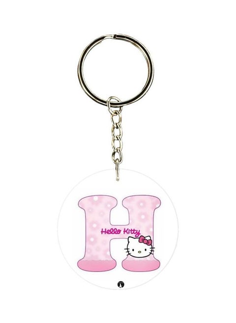 Hello Kitty Letter H Printed Keychain