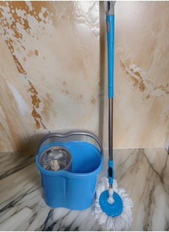 ECO PLAST eco Plast Classic Spin Mop and Bucket Set with Stainless Steel Handle & Strainer, 360-Degree Rotating Head, Multicolor  - Image 4