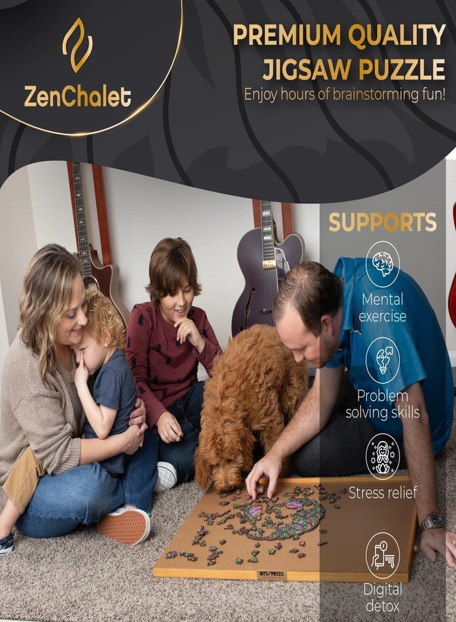 ZenChalet - Tree of Life Jigsaw Puzzles for Adults 200 Piece - Wooden Jigsaw Puzzle for Aduls, Perfect as Tree of Life Puzzle Gifts, Uniquely Shaped Pieces - Mind Puzzle for Adults - Image 2