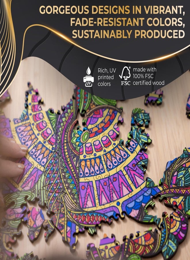 ZenChalet - Tree of Life Jigsaw Puzzles for Adults 200 Piece - Wooden Jigsaw Puzzle for Aduls, Perfect as Tree of Life Puzzle Gifts, Uniquely Shaped Pieces - Mind Puzzle for Adults - Image 4