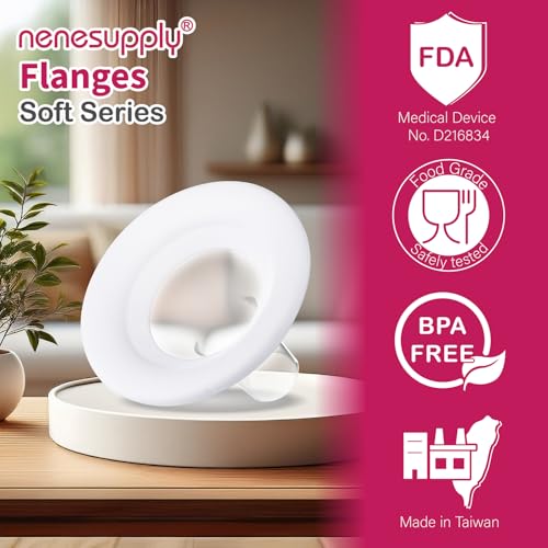 Nenesupply 21mm Soft Flange Compatible with Medela Breast Pump Parts Replace 21mm Flange for Medela Accessories Compatible with Pump in Style Parts Symphony Swing Harmony Pump and Personalfit Flex - Image 2