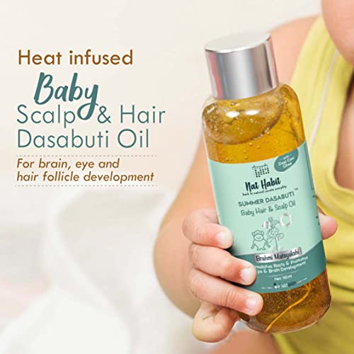 Nat Habit Summer Body Massage Oil + Hair Oil | Balamool Nimbuka Maahu | Brahmi Matsyakshi Hair Oil | Bone & Muscle Development | Promotes Brain Development, Hair Stimulation| Combo - Image 5