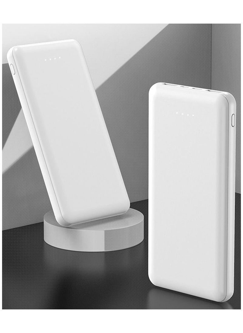 JEEJPV 10000mAh power bank portable charger Type-C input/output compatible with iPhone. Samsung. Huawei. Xiaomi.white  - Image 1