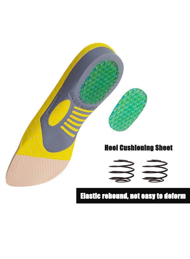 1 Pair Arch Support Sport Insole, Plantar Fasciitis Foot Arch Support Orthopedic Cuttable Insole, Antibacterial Shock Absorption Shoe Insole for Flat Feet Pain Relief-Reduce Muscle Soreness(L,41~46)  - Image 3