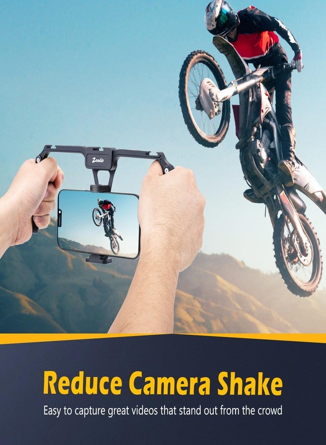zeadio Smartphone Stabilizer Grip Aluminum Alloy Foldable Phone Video Rig - Image 2