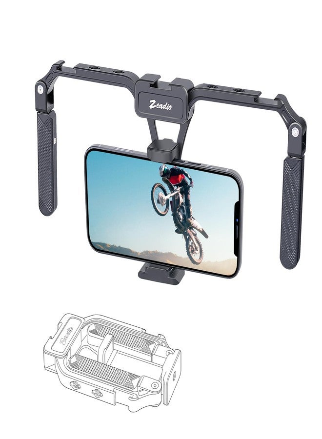 zeadio Smartphone Stabilizer Grip Aluminum Alloy Foldable Phone Video Rig - Image 1
