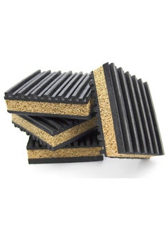 RACO RACO Anti Vibration Pad-Rubber/Cork Vibration Isolation Pads Pack of 4 (6 inch x 6 inch)  - Image 1
