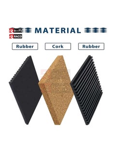 RACO RACO Anti Vibration Pad-Rubber/Cork Vibration Isolation Pads Pack of 4 (6 inch x 6 inch)  - Image 3