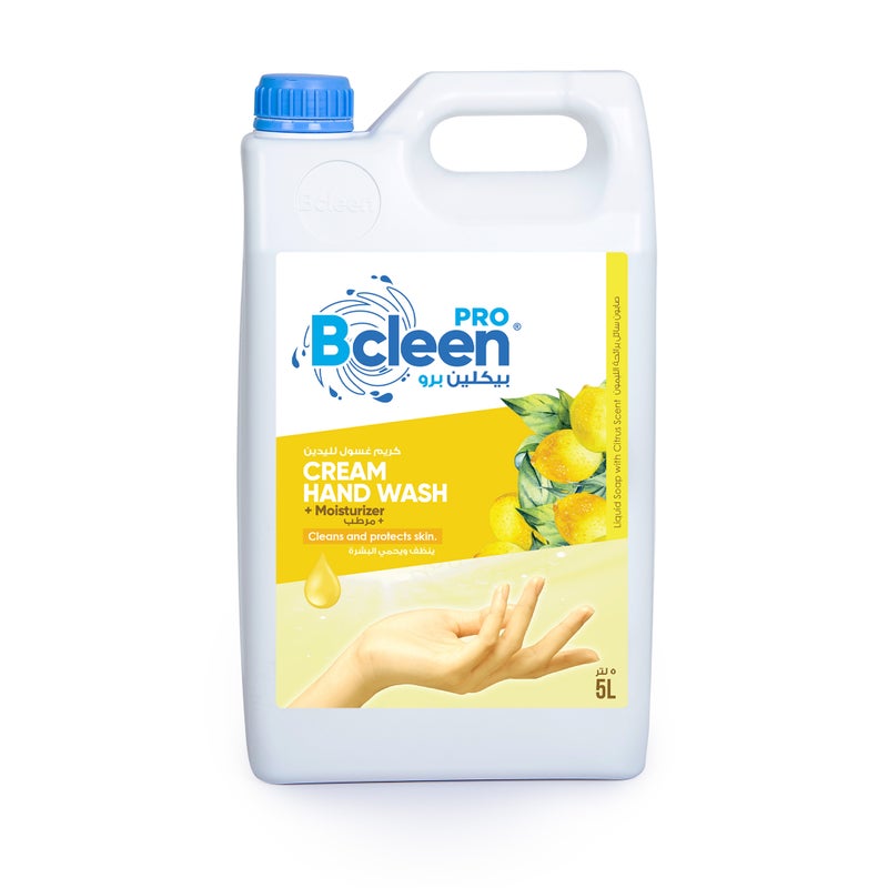 Bcleen Cream Hand Wash With Moisturizer Lemon Scent 5L [1 Pc] - Image 1