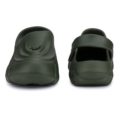 BERSACHE Comfortable Stylish Fashionable Clogs for Men (Green), 10 UK - Image 3