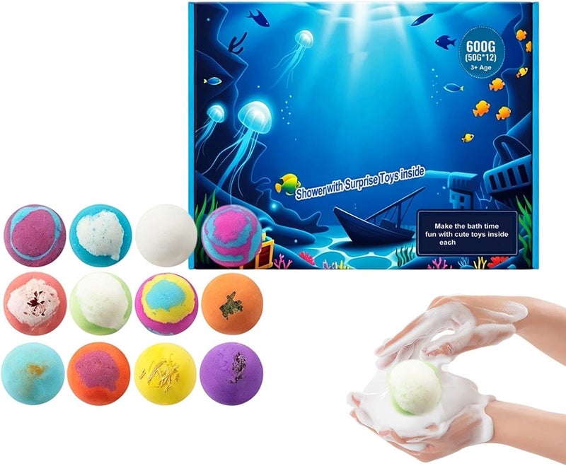 Bulle de Douche | Cadeau Doux de Fête Avec Jouet Surprise Intérieur | Mousse de Bain Relaxante et Pétillante - pour Garçons Filles Ados Femmes Mères Fête Anniversaire Hôtel Salle de - Image 1