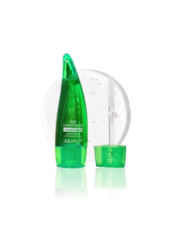 Julia Pop Refreshing Aloe Lip Moisturiser, 5ml Nourishing Aloe Leaf Extract Lip Oil - Aloe Green (5ml) - Image 2