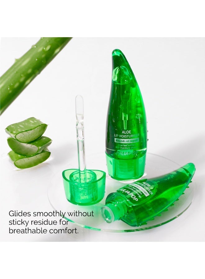 Julia Pop Refreshing Aloe Lip Moisturiser, 5ml Nourishing Aloe Leaf Extract Lip Oil - Aloe Green (5ml) - Image 5