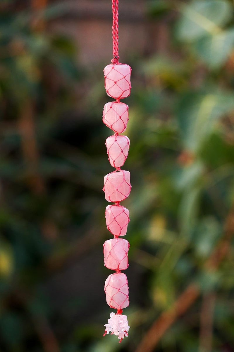 Crocon Rose Quartz Chakra Tree of Life, Crystal Tree - Handmade Gemstone Tree, Feng Shui Tree, Crystal Decoration, Artificial Tree, Spiritual Gift, Money Tree Bonsai, Rose Quartz Tumble Hanging - Image 4