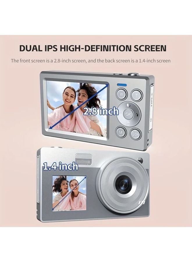 Gray Digital Camera 5MP 1080P 16X Zoom Dual Camera Autofocus Portable Travel Gift - Image 5