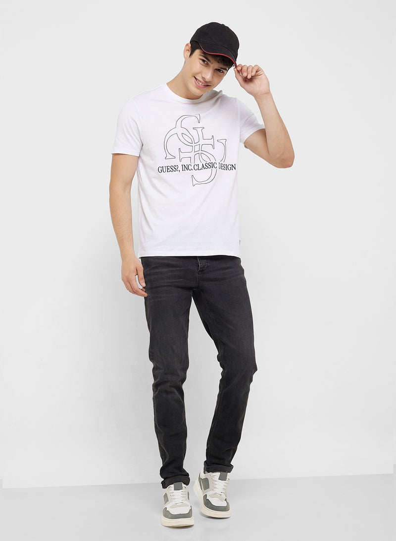 GUESS Printed Short Sleeve Crew Neck T-Shirt  - Image 4