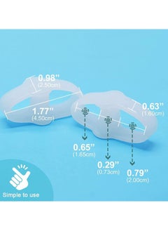 KHAJUL 3 Pairs 2 Loops Toe Separators, Bunion Silicone Bunion Correctors, Toe Separators, Big Toe Space Suitable for Bunion and Overlap Toe (White)  - Image 2