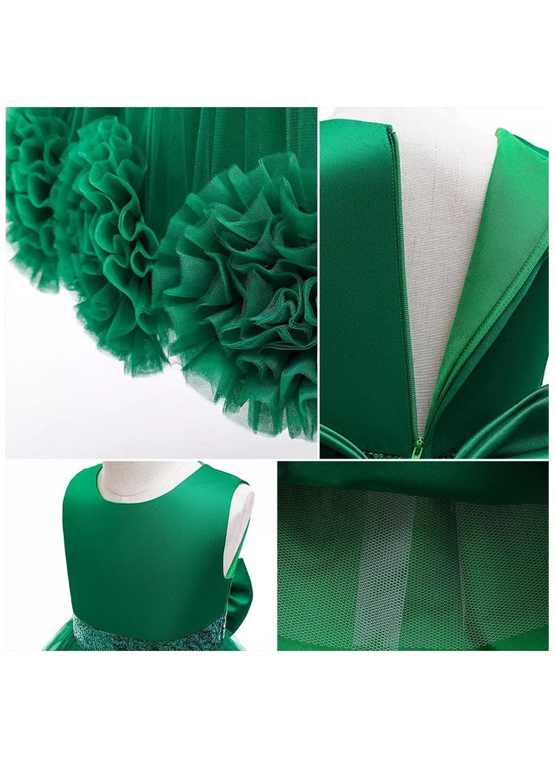 D'Daniela Floral Emerald Dress - Image 5