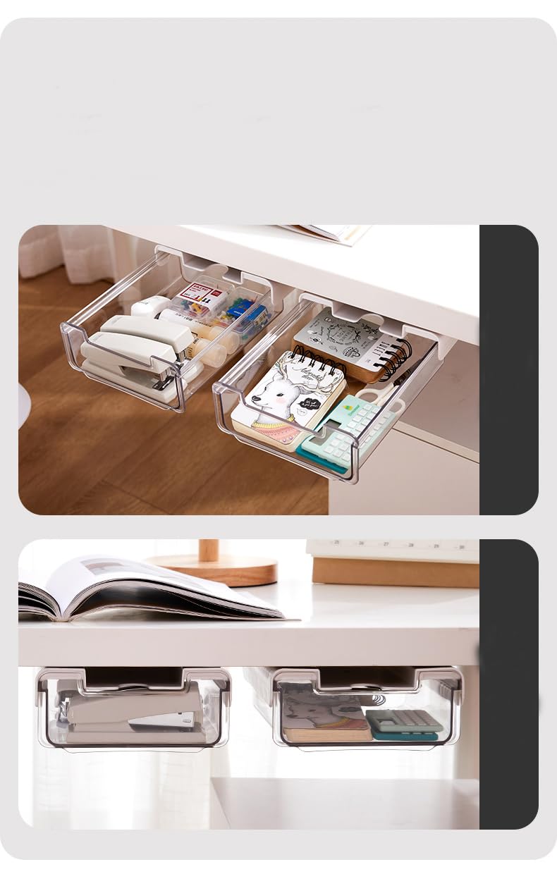 Kuber Industries Kuber Industries Bottom Layer Large Drawer Storage BoxPlastic Cabinet Box For StorageWhite  - Image 3
