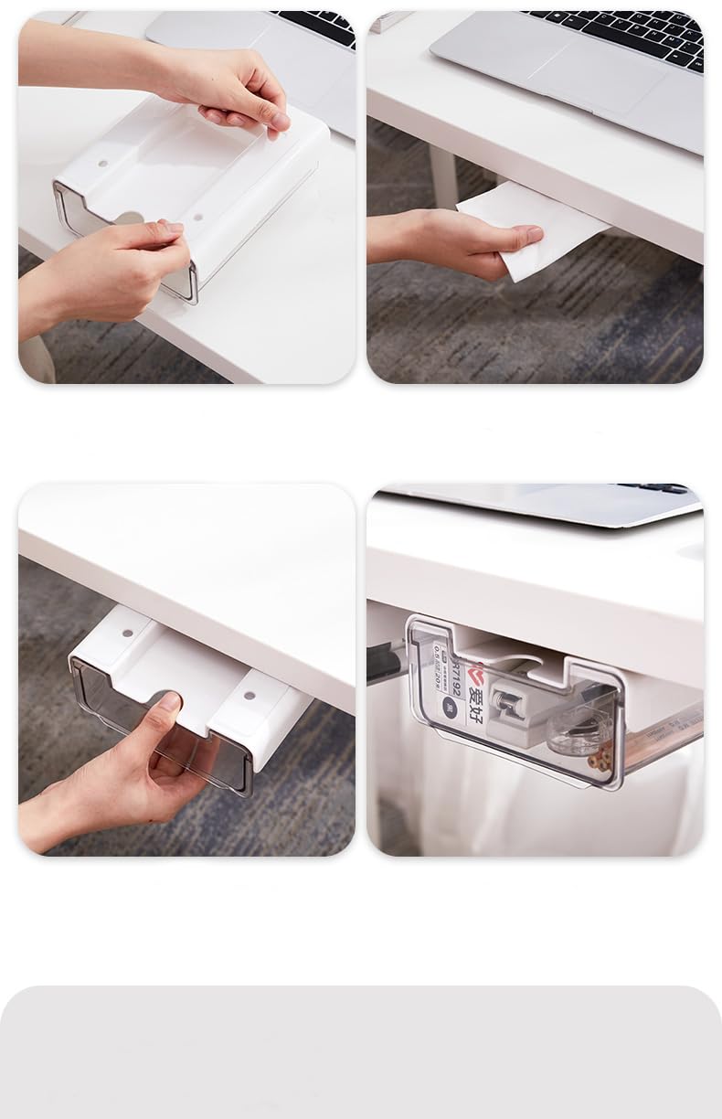 Kuber Industries Kuber Industries Bottom Layer Large Drawer Storage BoxPlastic Cabinet Box For StorageWhite  - Image 4