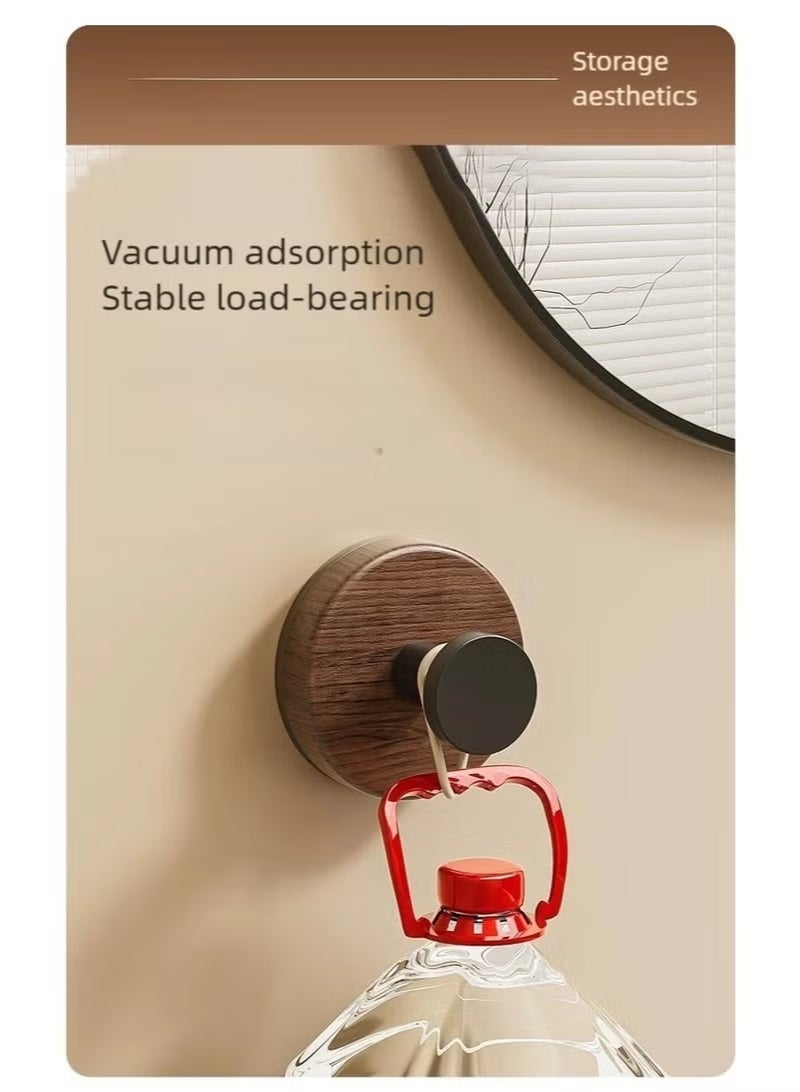 10-Piece Wood grain Wall Hooks wall hanger- Self Adhesive Hook - Without Nails Drill Free Strong Sticky Hook - Hanging Heavy Duty - for Home, Bathroom, Kitchen, Office - Image 5