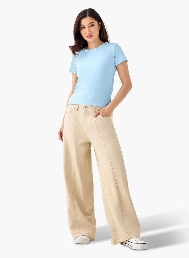 تواكستريمز 2Xtremz T-shirt with Pearl Embellishment