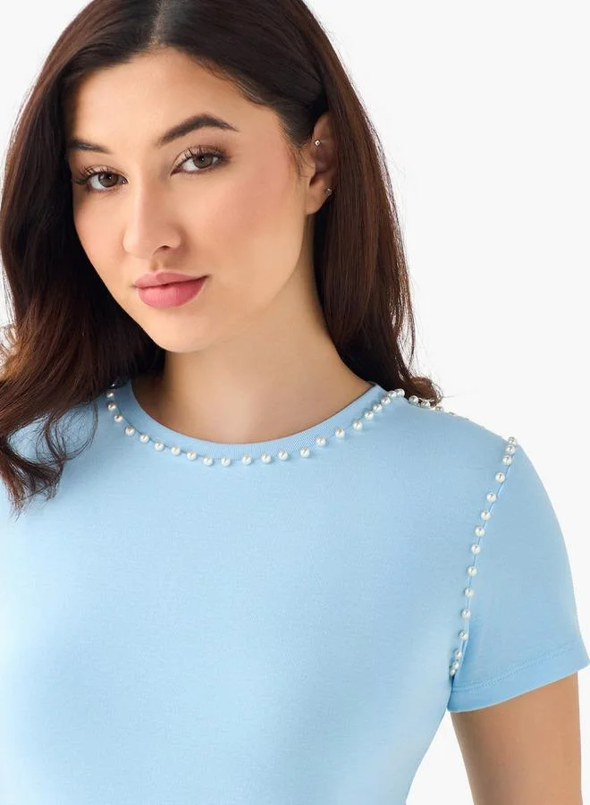 تواكستريمز 2Xtremz T-shirt with Pearl Embellishment