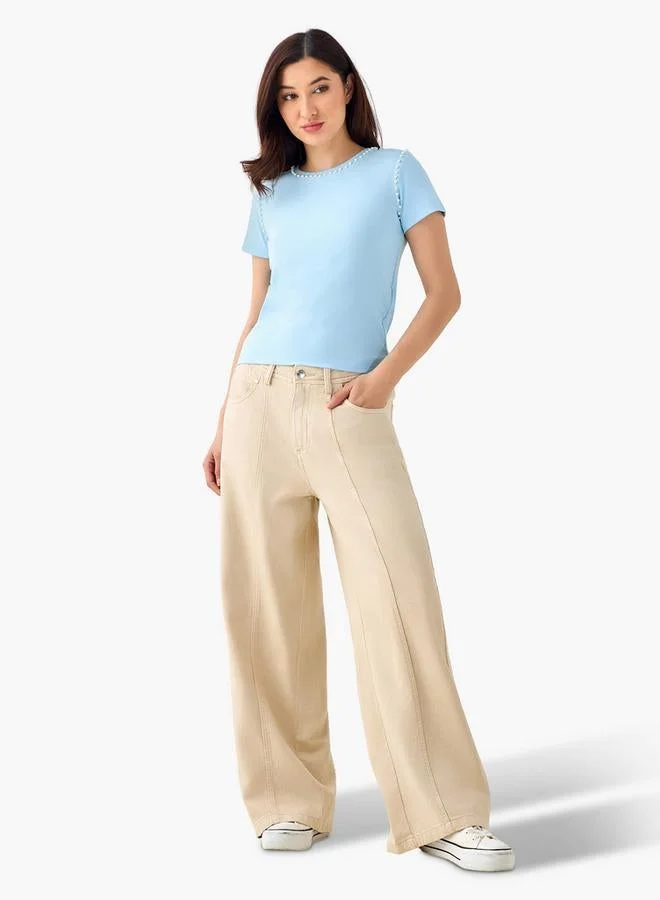 تواكستريمز 2Xtremz T-shirt with Pearl Embellishment