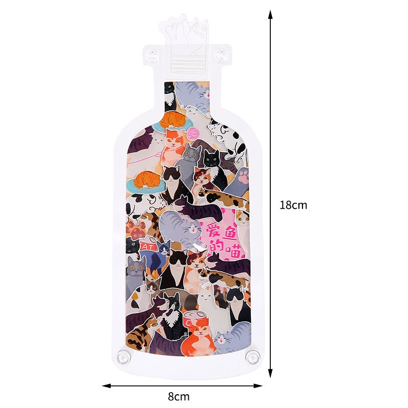 Acrylic Puzzle With Frame, Cute Pets Like Cats, Rabbits, Pigs, Ducks, Dogs, Cartoon Anime Educational Puzzles - Image 5