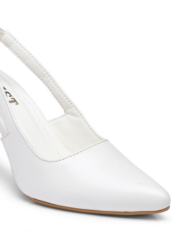 GNIST GNIST Plain Pointed Toe Stiletto Heel Slingback Shoes  - Image 3