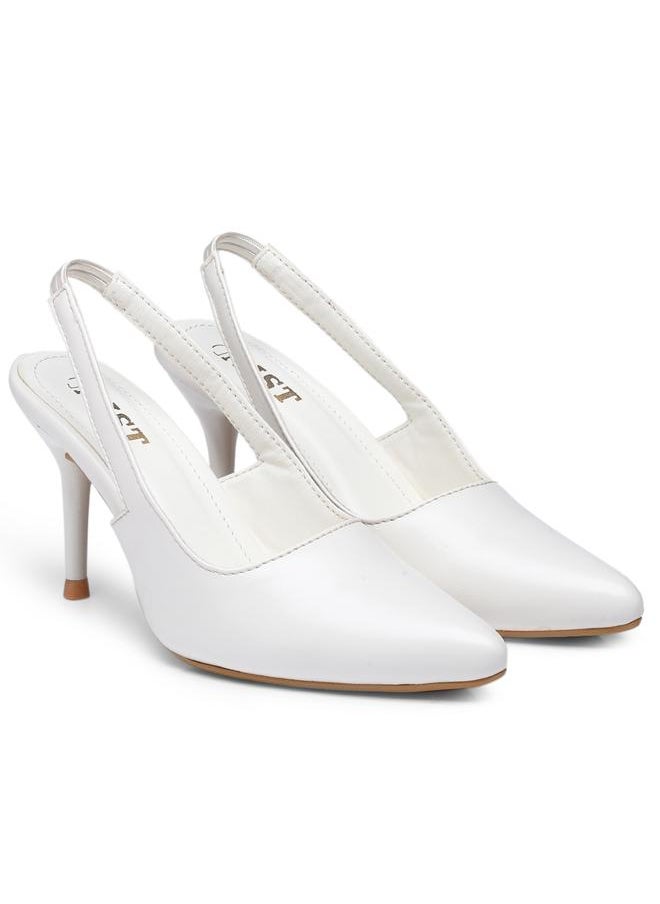 GNIST GNIST Plain Pointed Toe Stiletto Heel Slingback Shoes  - Image 4