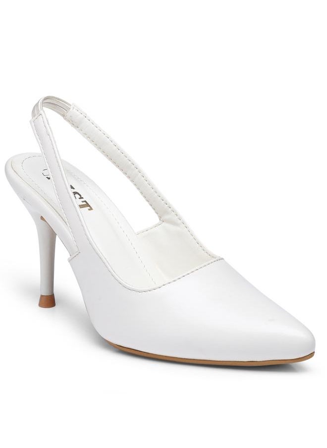 GNIST GNIST Plain Pointed Toe Stiletto Heel Slingback Shoes  - Image 2