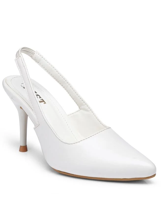 GNIST GNIST Plain Pointed Toe Stiletto Heel Slingback Shoes