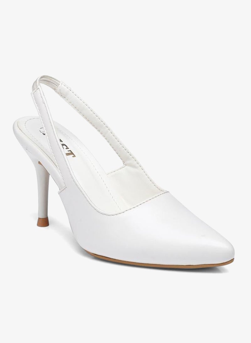 GNIST Plain Pointed Toe Stiletto Heel Slingback Shoes - Image 2