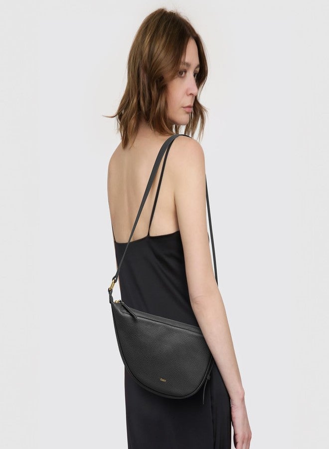 Kattee Leather Crossbody Purses for Women, Small Sling Bag, Women's Shoulder Handbags with Adjustable Strap, Black - Image 2