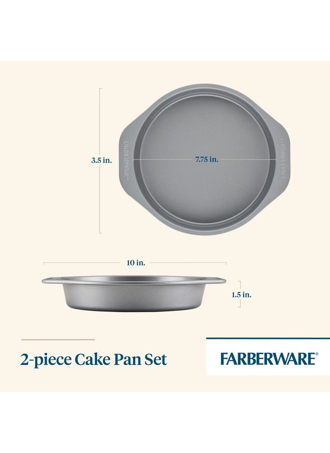 Farberware - Farberware GoldenBake Bakeware Nonstick Baking Pans/Cake Pan Set, Round, Insulated, Two 8-Inch, Gray - Image 1