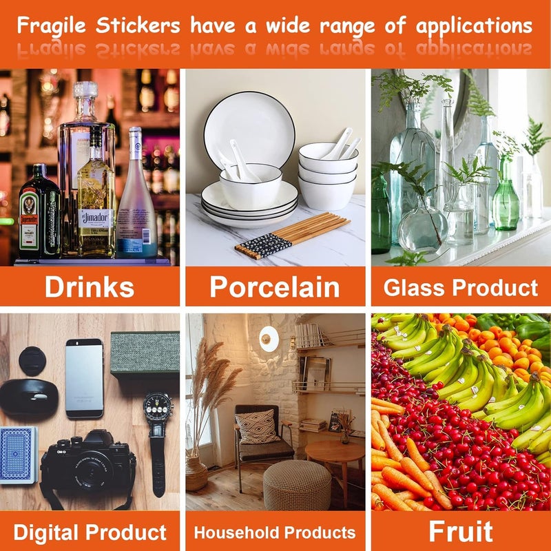 SJPACK 2000 Fragile Stickers 4 Rolls 2" x 3" Fragile - Handle with Care - Thank You Shipping Labels Stickers (500 Labels/Roll) - Image 4