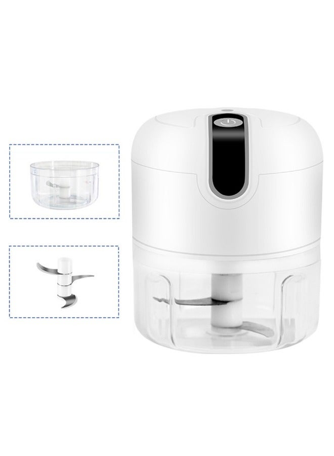 250ML Electric Food Chopper,  Multifunctional Vegetable Chopper Mini,  Equipped with 3 Stainless Steel Blades for Easy Cleaning and Use.  - Image 1