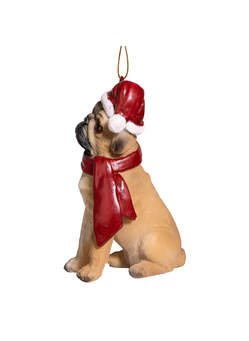 Design Toscano Design Toscano Christmas Xmas Pug Holiday Dog Ornaments  - Image 4