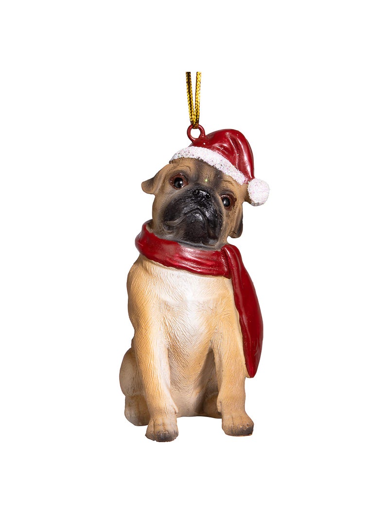 Design Toscano Design Toscano Christmas Xmas Pug Holiday Dog Ornaments  - Image 1